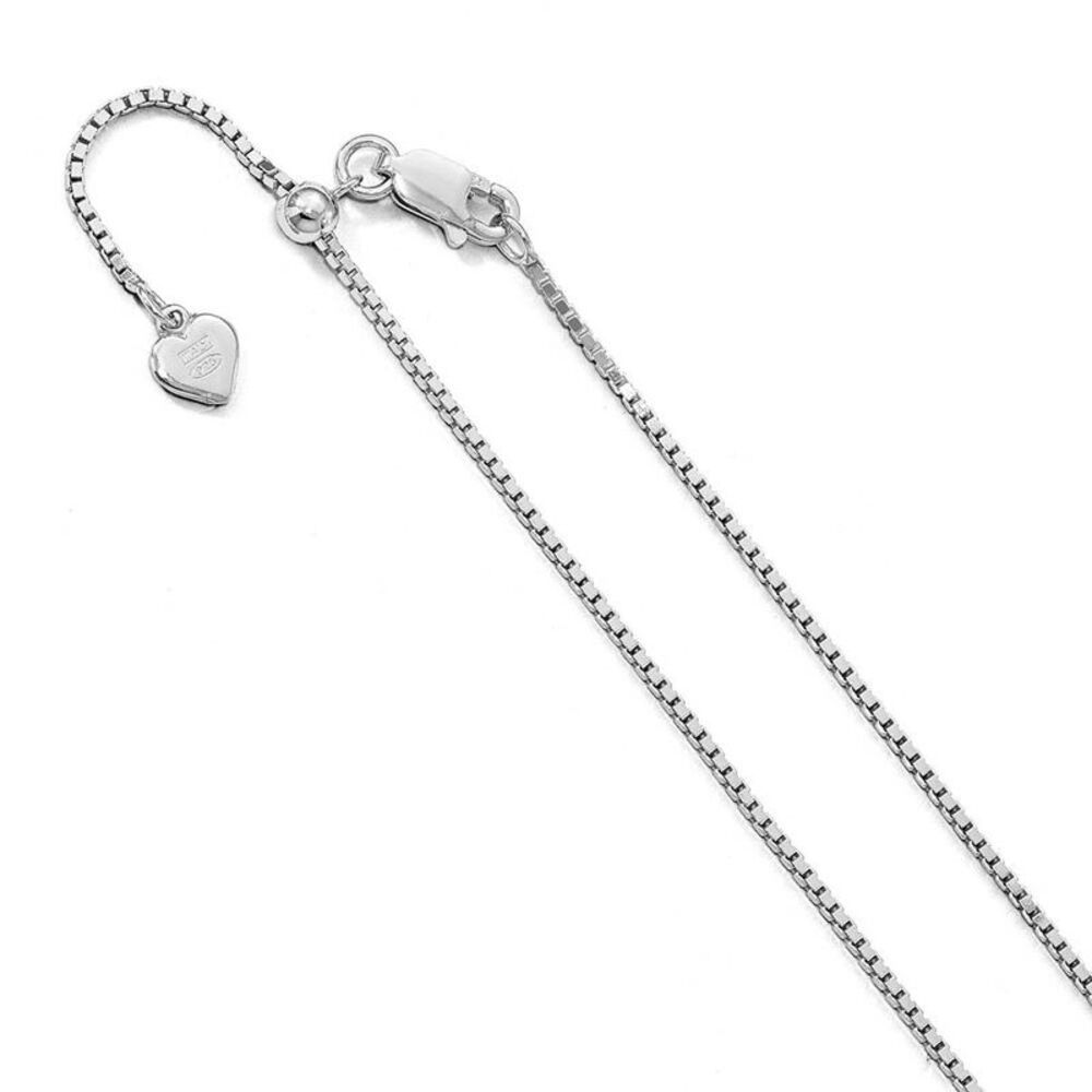 Sterling Silver Adjustable 1.2mm Box Chain Anklet, 11 Inch